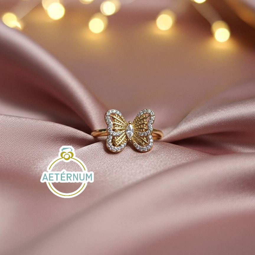 Anillo Ajustable Mariposa 🦋| Baño de oro