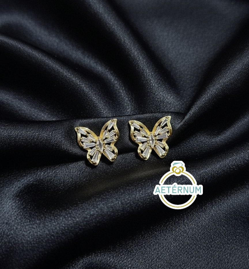 Aretes de Mariposa 🦋| Baño de oro