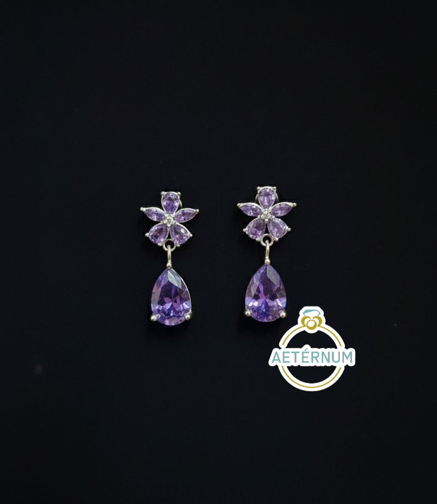 Aretes Morados 💜| Acero inoxidable