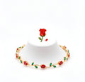 Collar de Rosa 🌹| Baño de oro