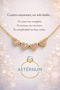 Collar de corazón| Baño de oro