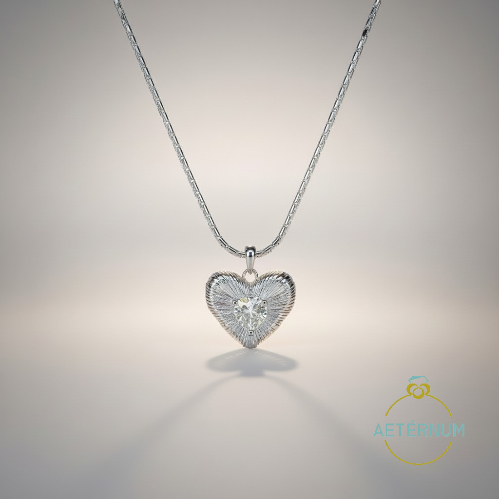 Collar de corazón 💖🤍