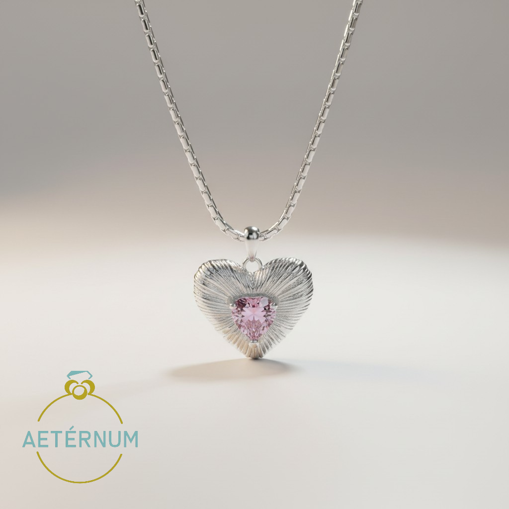 Collar de corazón 💖🤍