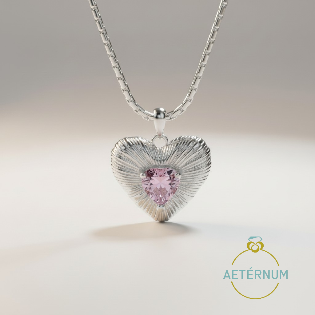 Collar de corazón 💖🤍