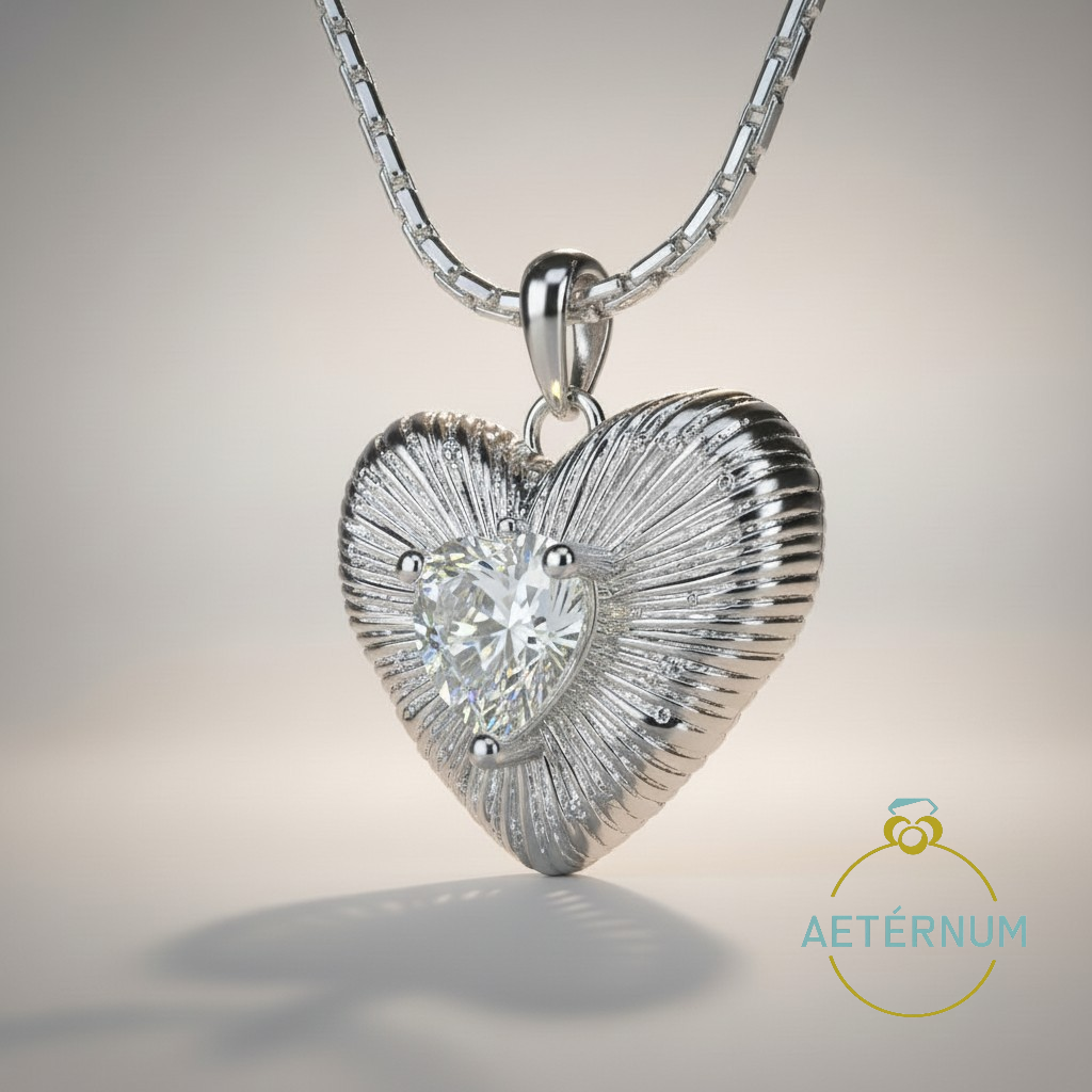 Collar de corazón 💖🤍