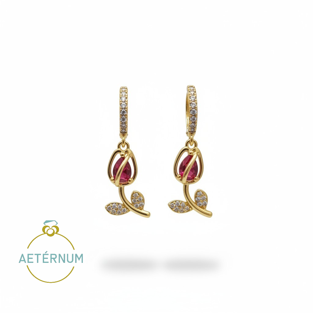 Aretes de tulipan