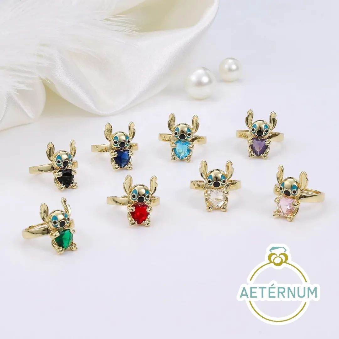Anillos Ajustables Stitch 💙